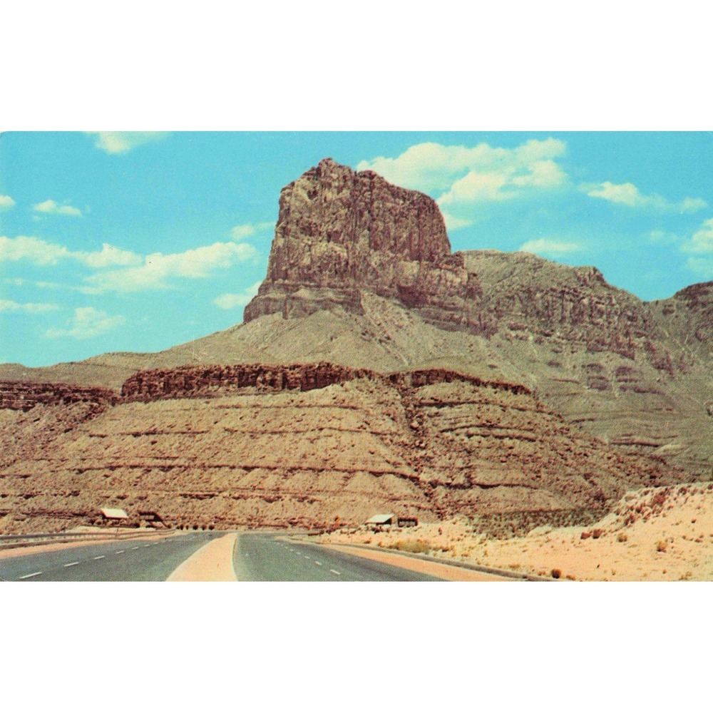 Vintage El Capitan Guadalupe Mountains Texas Postcard El Paso Carlsbad Highway